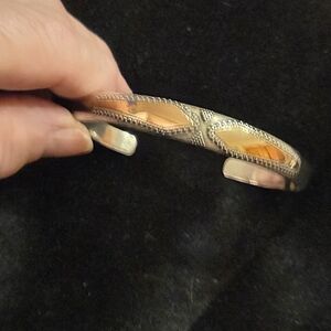 Silver and 18k Gold Cuff Bracelet